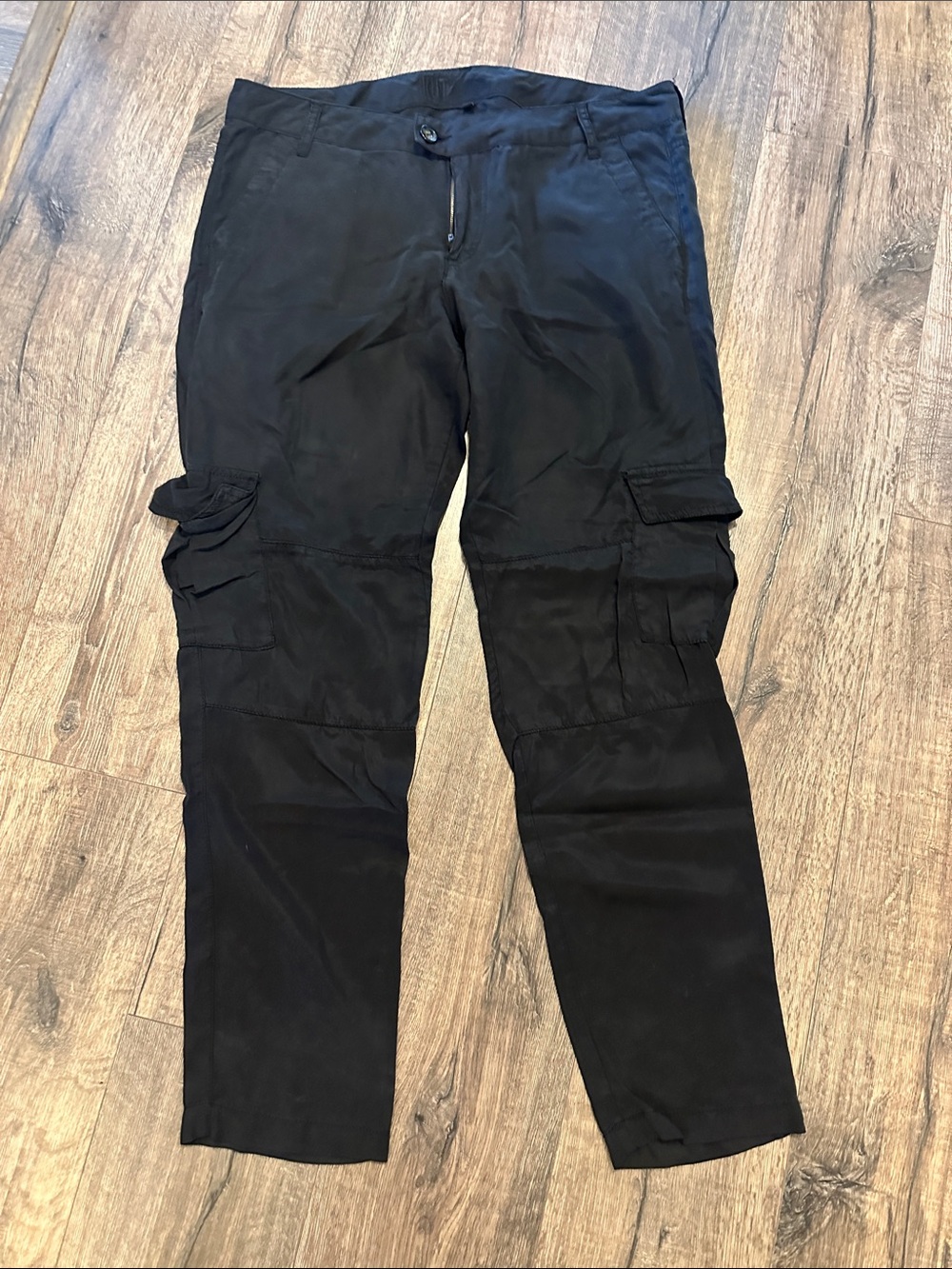 Kut from the Kloth Black low-rise Straight-Leg Utility Pants